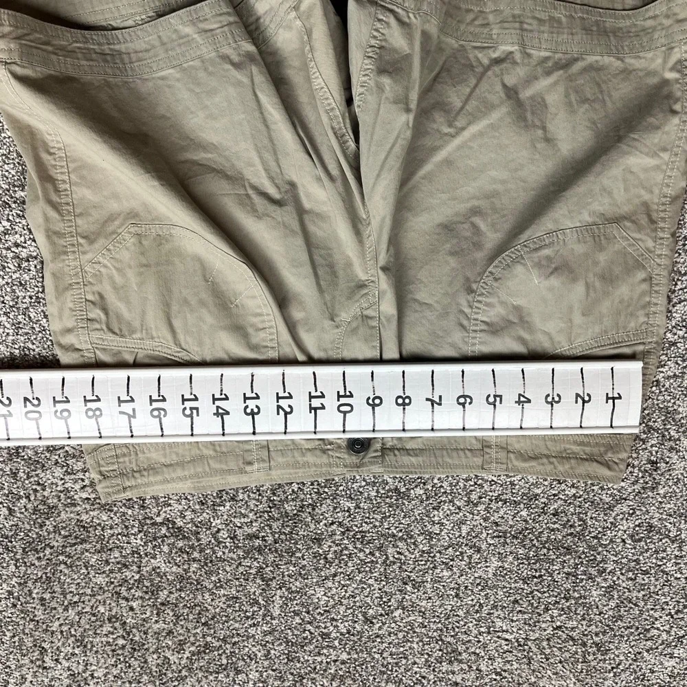 Kuhl Cargo Shorts Womens 14 Khaki Outdoor Hiking Utility Casual Performance Wear